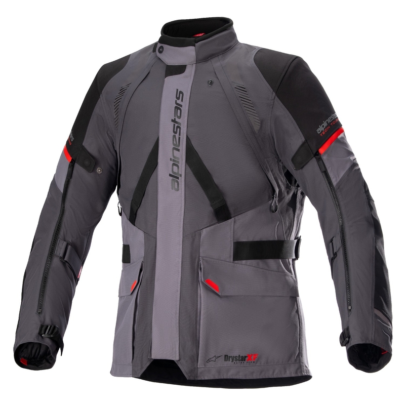 Alpinestars Monteira Drystar XF mørkegrå-sort-rød motorcykeljakke
