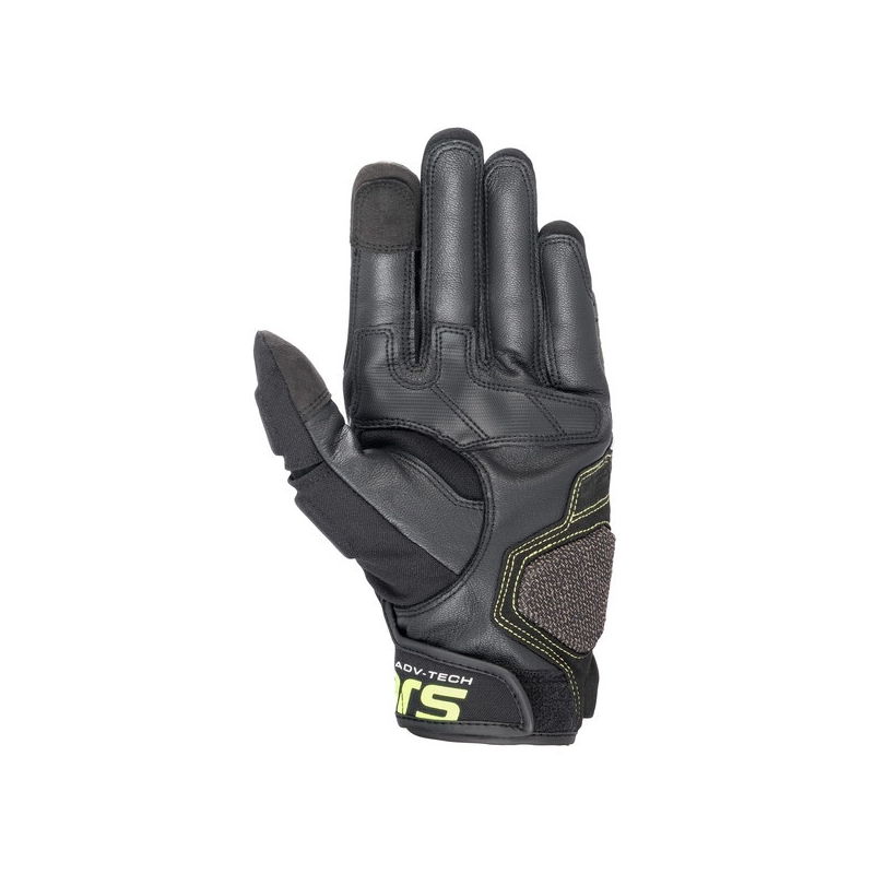 Alpinestars Halo Black-Green-Fluo Yellow motorcykelhandsker