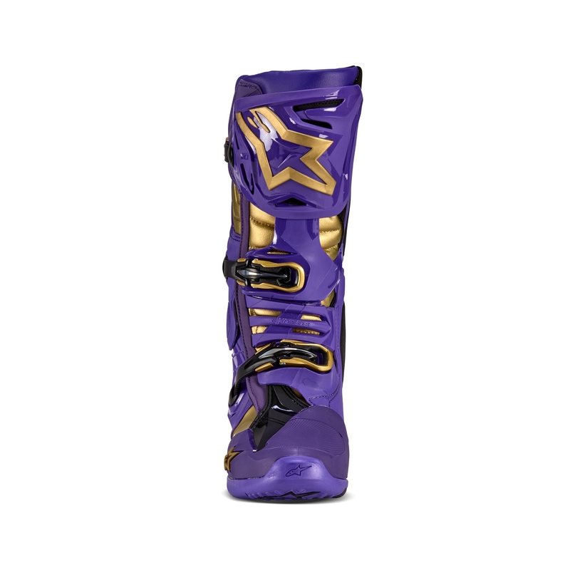 Alpinestars Tech 10 Limited Edition Champ motorcykelstøvler i lilla og guld