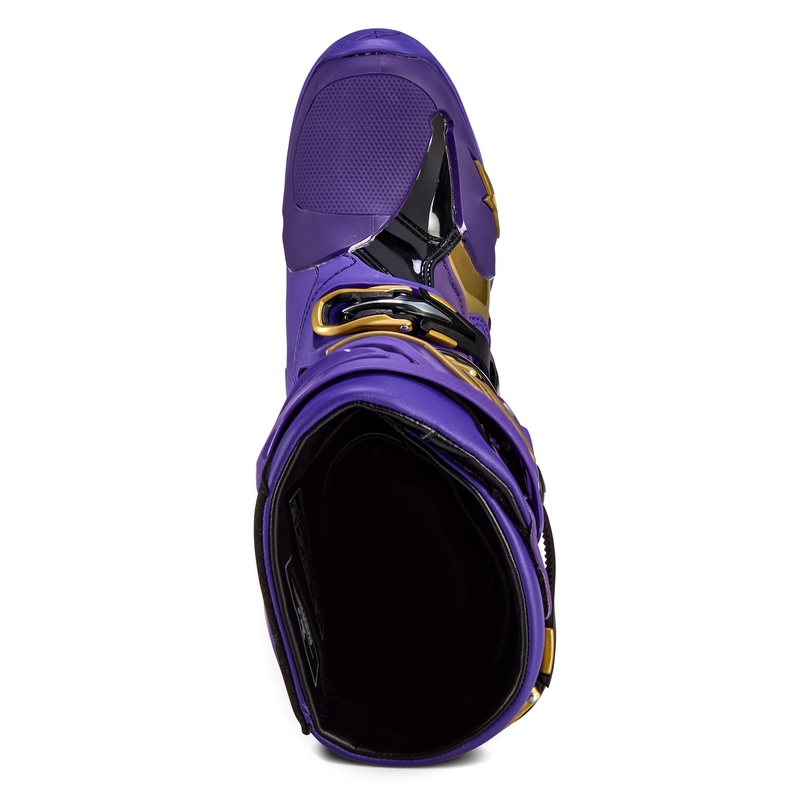 Alpinestars Tech 10 Limited Edition Champ motorcykelstøvler i lilla og guld