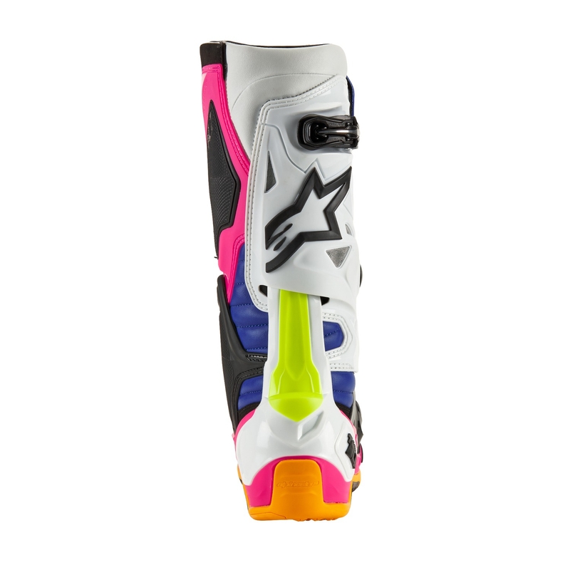 Alpinestars Tech 10 Limited Edition Coast White-Dark Blue-Pink-Fluo Yellow-Orange-Black motorcykelstøvler