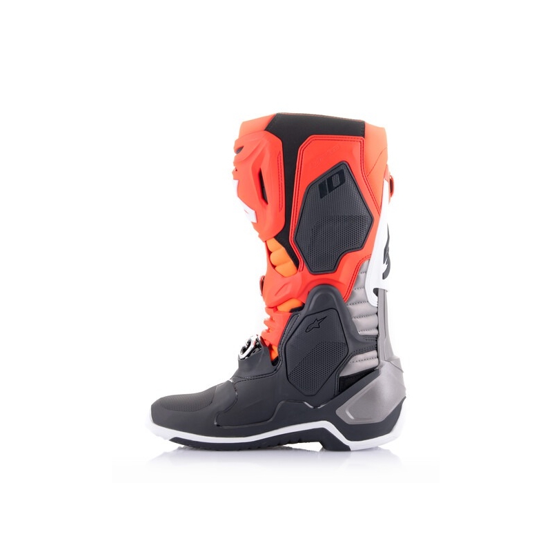 Alpinestars Tech 10 orange-gul-lilla-hvid-sorte motorcykelstøvler