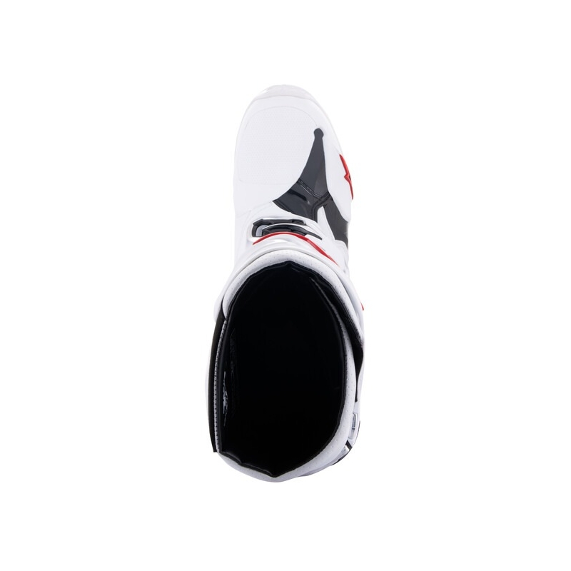 Alpinestars Tech 10 Supervented Motorcykelstøvler Perforeret Hvid, Rød og Sort