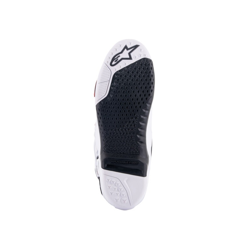 Alpinestars Tech 10 Supervented Motorcykelstøvler Perforeret Hvid, Rød og Sort