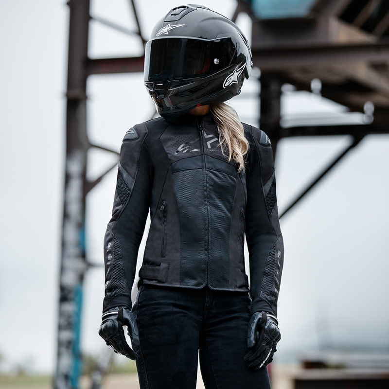 Alpinestars Stella T-GP Plus R 4 Airflow sort motorcykeljakke til kvinder