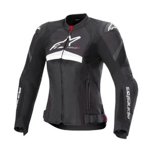 Alpinestars Stella T-GP Plus R 4 Airflow motorcykeljakke til kvinder i sort og hvid