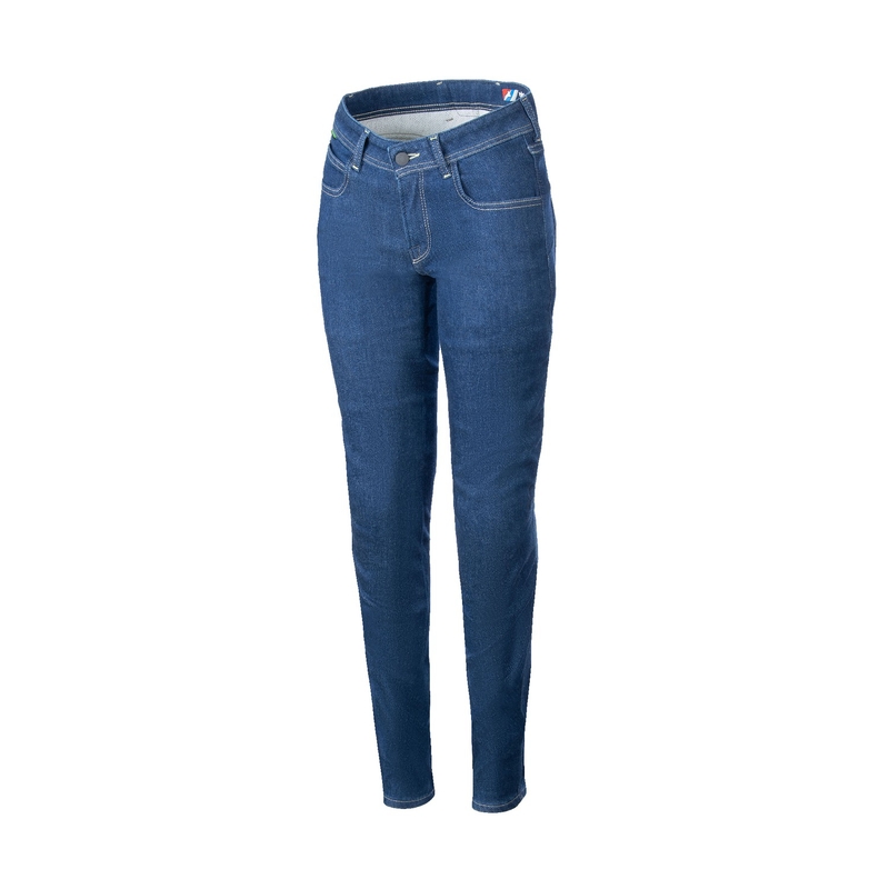 Alpinestars Daisy 3 Denim motorcykeljeans til kvinder vasket blå