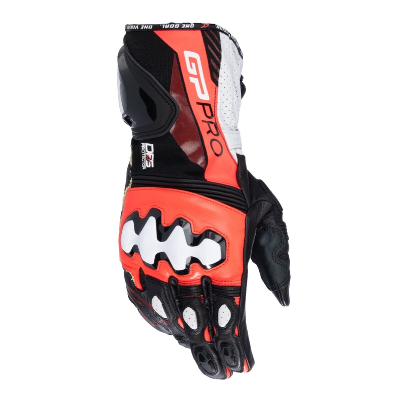 Motorcykelhandsker Alpinestars GP PRO R 4 sort-fluoro rød-hvid