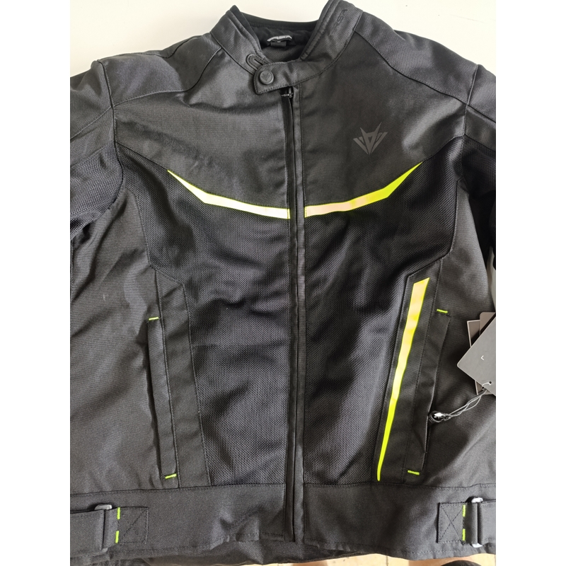 Bunda na motorku RSA Runway černo-fluo žlutá - II. jakost