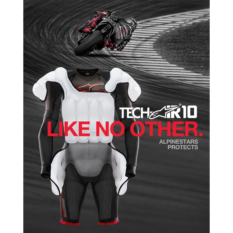 Alpinestars TECH-AIR®10 airbagsystem sort-rød-grå