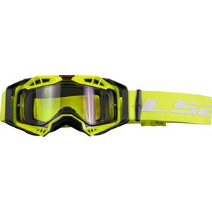 LS2 Aura Enduro motocrossbrille sort-gul klar plexi
