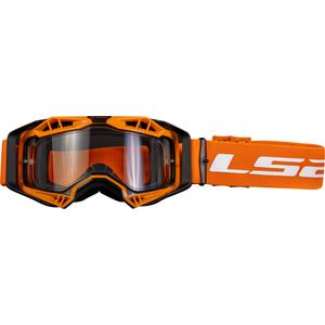 LS2 Aura Enduro motocrossbriller sort-orange klar plexi