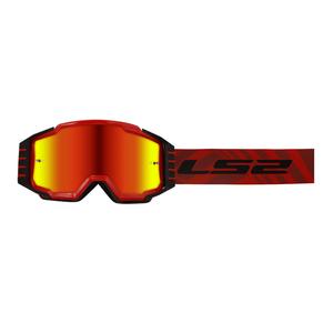 LS2 Charger PRO motocrossbrille rød med iridium plexi