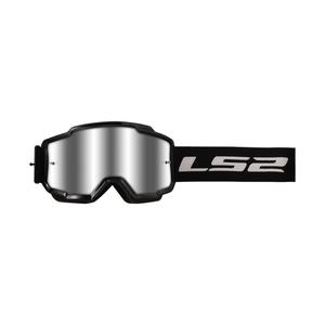 LS2 Charger motocrossbrille sort med sølvfarvet plexi