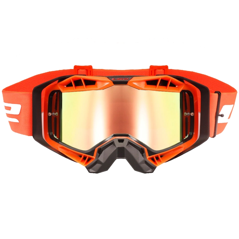 Motocrossbrille LS2 Aura PRO sort-orange iridium plexi