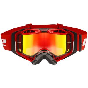 Motocrossbrille LS2 Aura PRO sort-rød iridium plexi