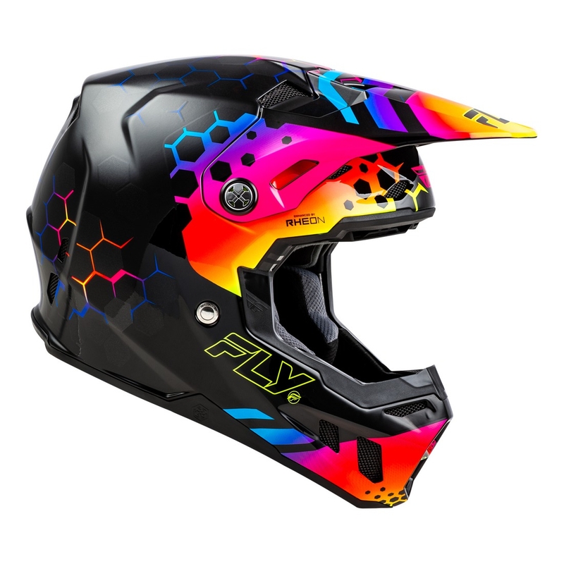 Motocrosshjelm FLY Racing Formula CC Tektonic sort-gul-pink
