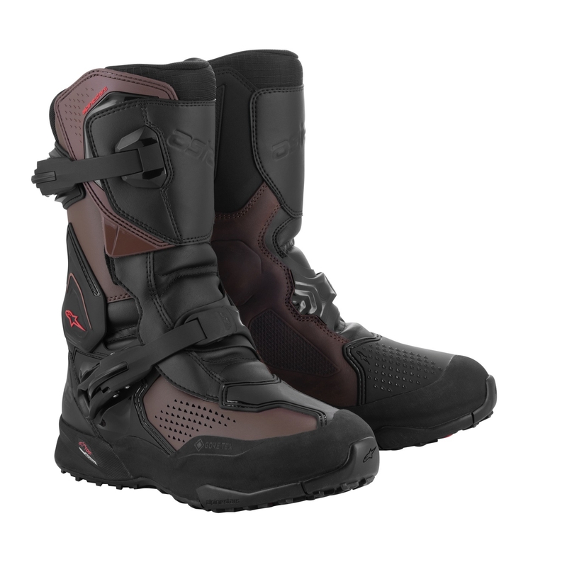Alpinestars XT-8 GORE-TEX sorte og brune motorcykelstøvler
