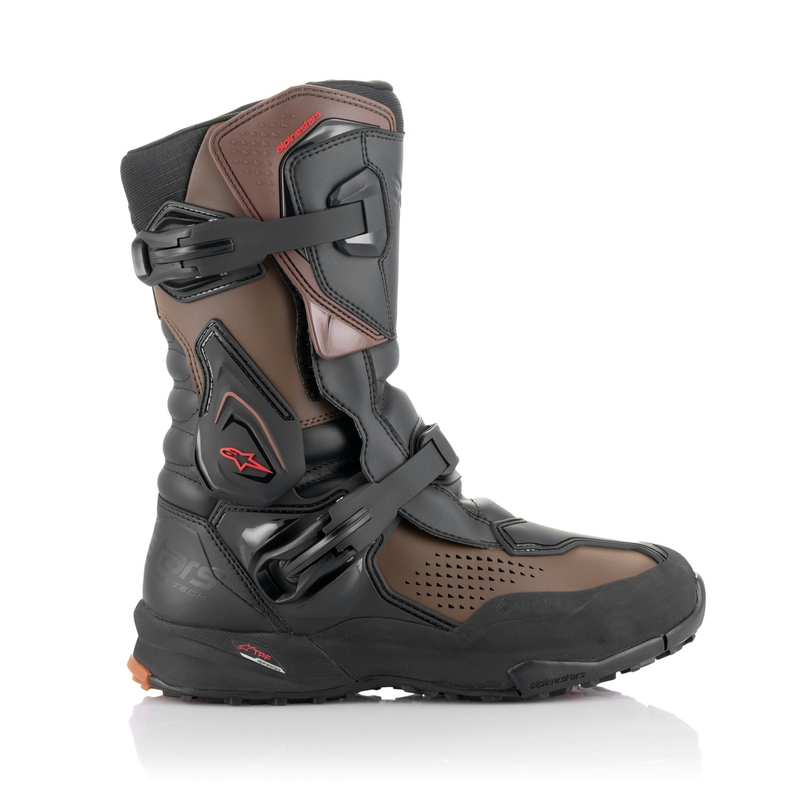 Alpinestars XT-8 GORE-TEX sorte og brune motorcykelstøvler