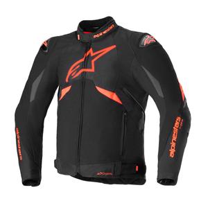 Alpinestars T-GP R 3 DRYSTAR sort-fluoro rød-hvid motorcykeljakke