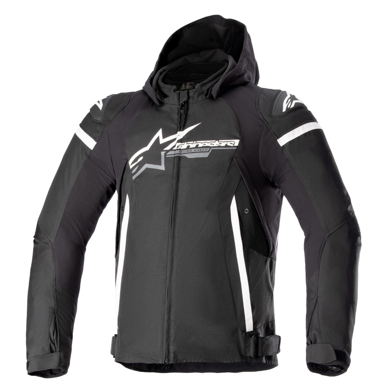 Alpinestars Zaca vandtæt motorcykeljakke i sort og hvid