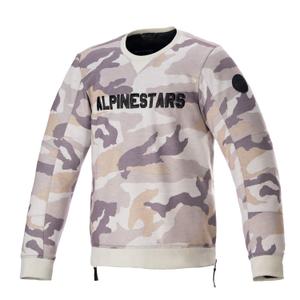 Alpinestars Legit Crew Fleece motorcykelsweatshirt lys camouflage-grå
