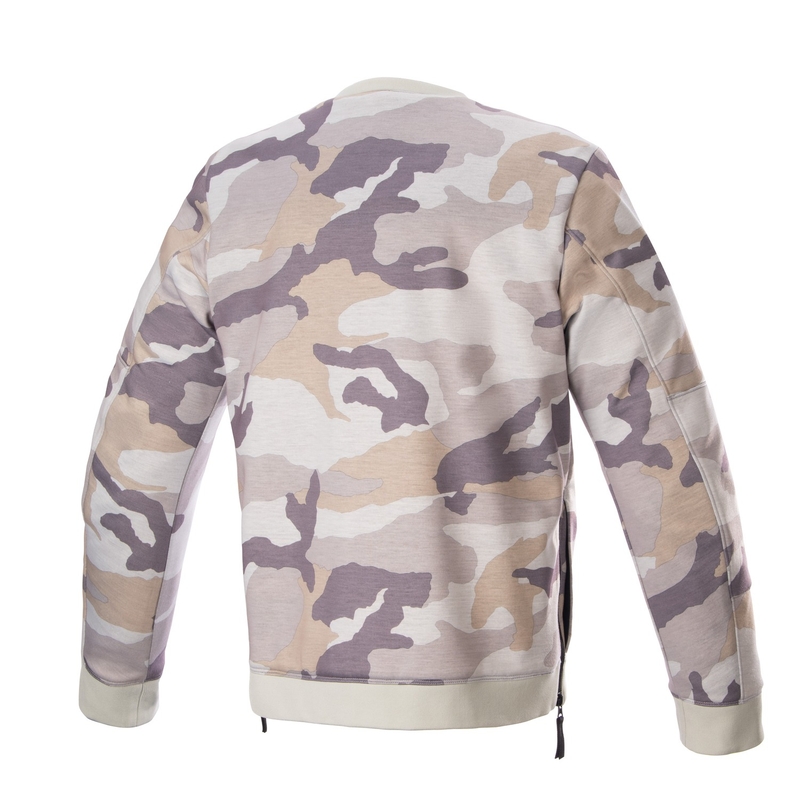 Alpinestars Legit Crew Fleece motorcykelsweatshirt lys camouflage-grå