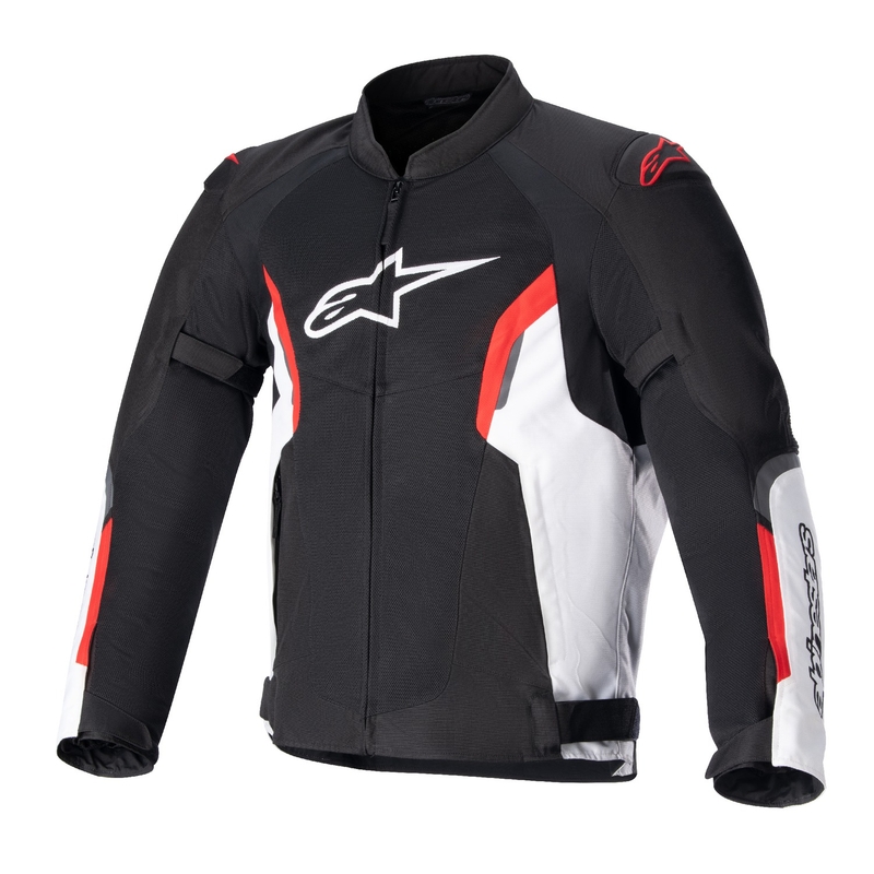 Motorcykeljakke Alpinestars AST AIR TECH-AIR 5 kompatibel sort-hvid-fluorrød