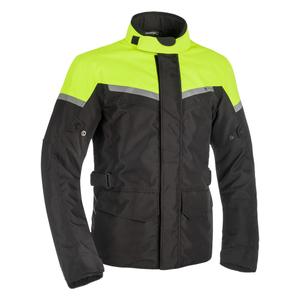 Motorcykeljakke Oxford Spartan Long WP sort-fluogul