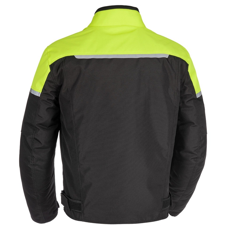 Oxford Spartan Short WP sort-fluogul motorcykeljakke