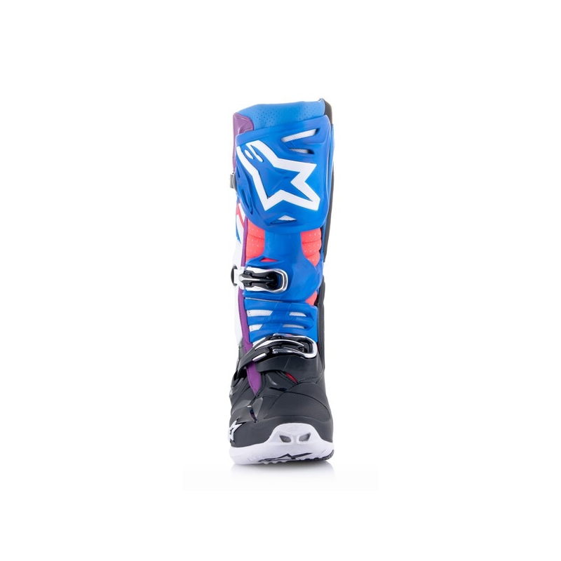 Alpinestars Tech 10 Supervented Perforated Blue-Purple-Pink-White-Grey-Black motorcykelstøvler