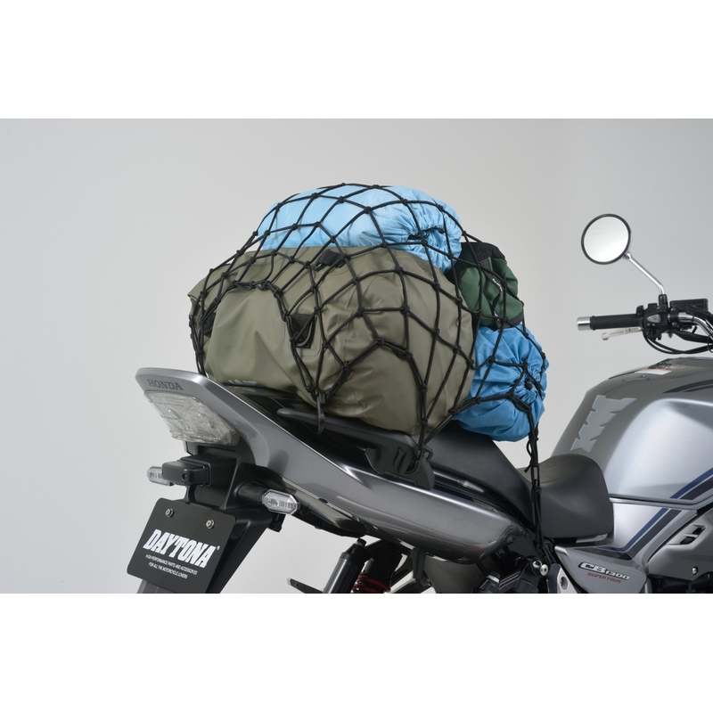 Fleksibelt bagagenet til motorcykel med plastkroge Daytona 50 x 50 cm sort