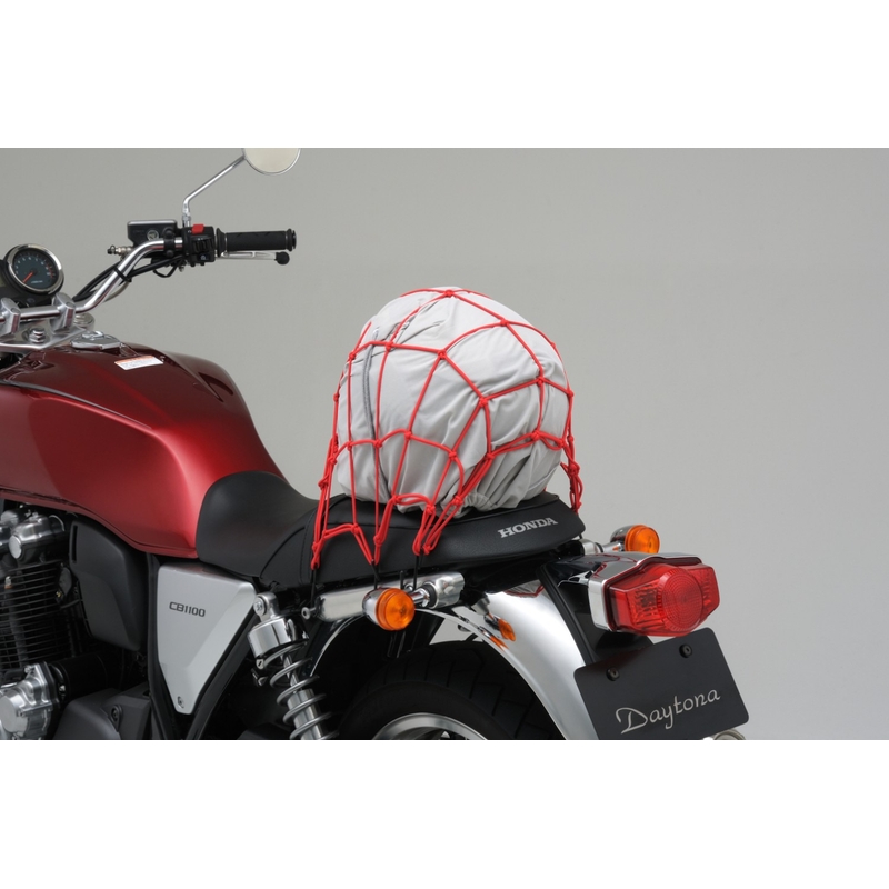 Fleksibelt bagagenet til motorcykel med metalkroge Daytona 40 x 40 cm rød