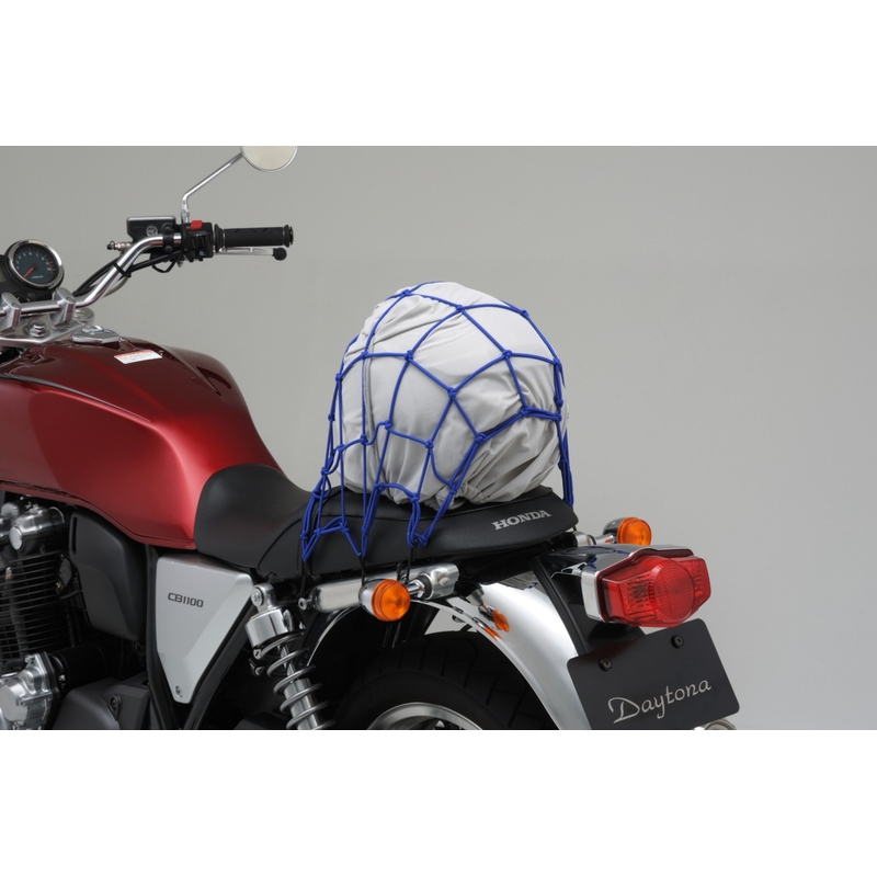 Fleksibelt bagagenet til motorcykel med metalkroge Daytona 40 x 40 cm blå