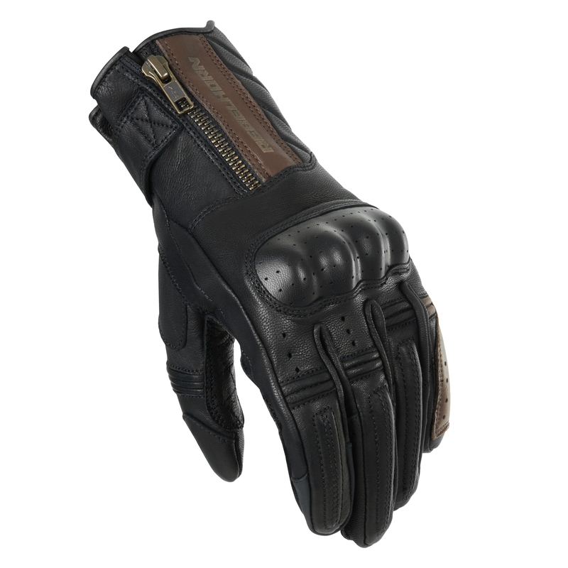 Rebelhorn Hunter sort-brune motorcykelhandsker udsalg