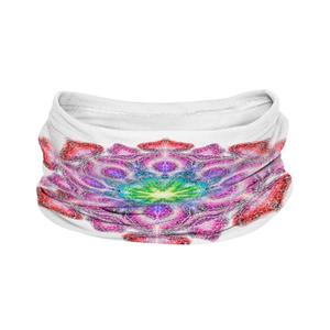 Multifunktionel halsvarmer nanosilver® Mandala hvid