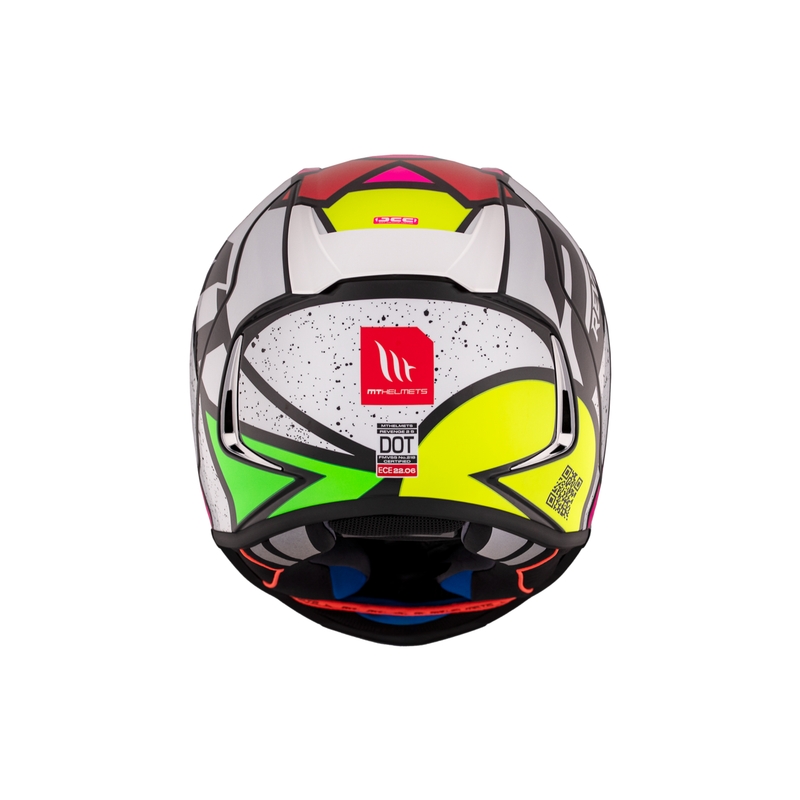 MT REVENGE 2 S Light CO integreret motorcykelhjelm blank hvid-rosa-gul