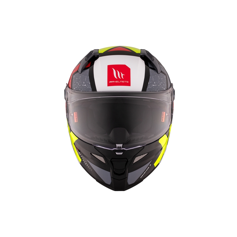 MT REVENGE 2 S Light CO integreret motorcykelhjelm blank sort-rød-gul