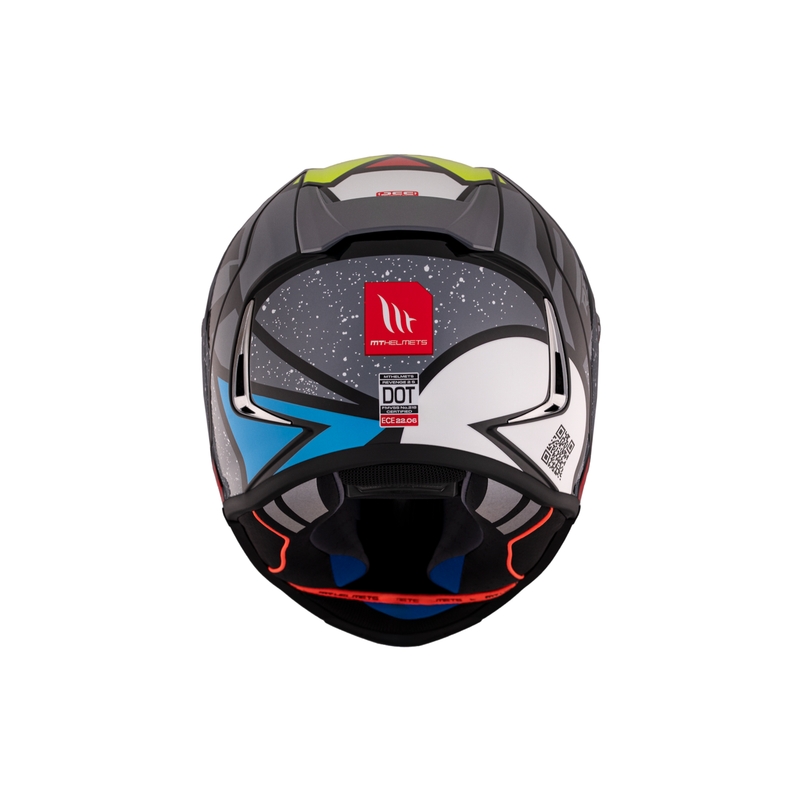 MT REVENGE 2 S Light CO integreret motorcykelhjelm blank sort-rød-gul