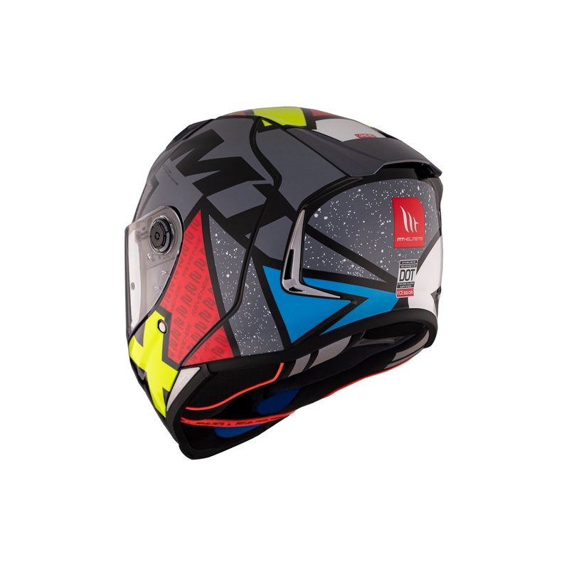 MT REVENGE 2 S Light CO integreret motorcykelhjelm blank sort-rød-gul
