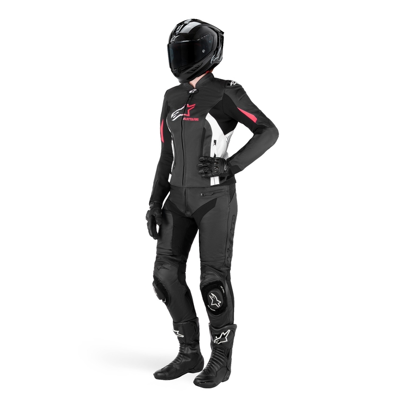 Alpinestars GP PLUS 4 motorcykeljakke til kvinder Sort, hvid og pink