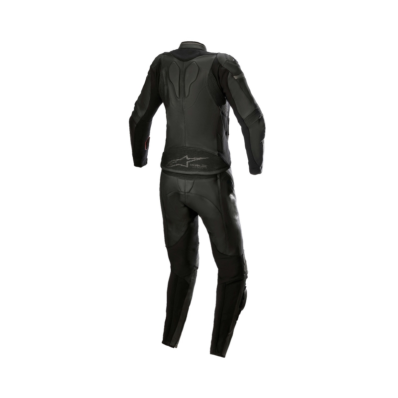 Alpinestars STELLA GP PLUS 2 todelt motorcykeldragt i læder til kvinder Sort og grå metallic