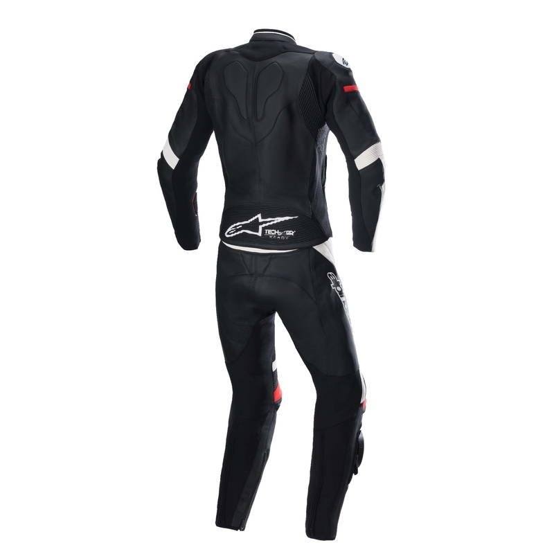 Alpinestars STELLA GP PLUS 2 todelt motorcykeldragt i læder til kvinder Sort, hvid og rød