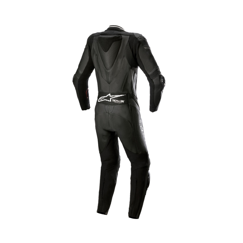 Alpinestars motorcykelovertræksdragt i læder til kvinder Alpinestars STELLA GP PLUS 2 Black-White-Metallic Grey