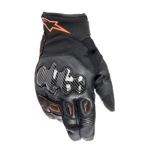 Alpinestars SMX-1 Drystar sort-fluoro røde motorcykelhandsker