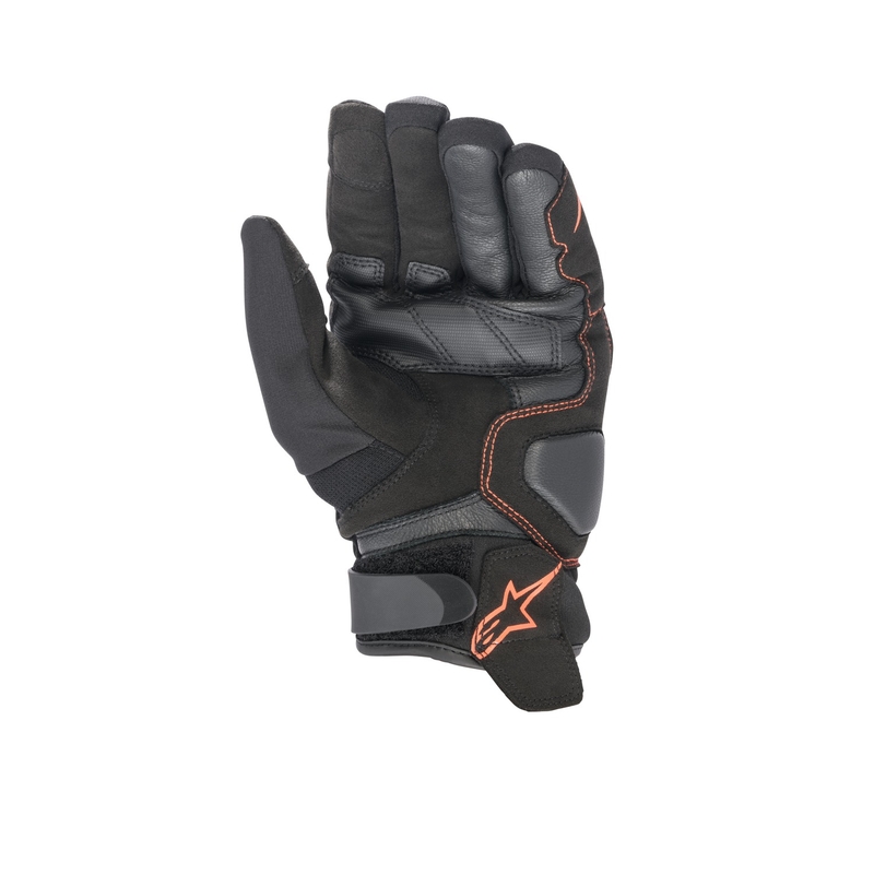 Alpinestars SMX-1 Drystar sort-fluoro røde motorcykelhandsker