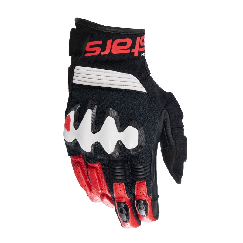 Alpinestars Halo motorcykelhandsker i sort, hvid og rød