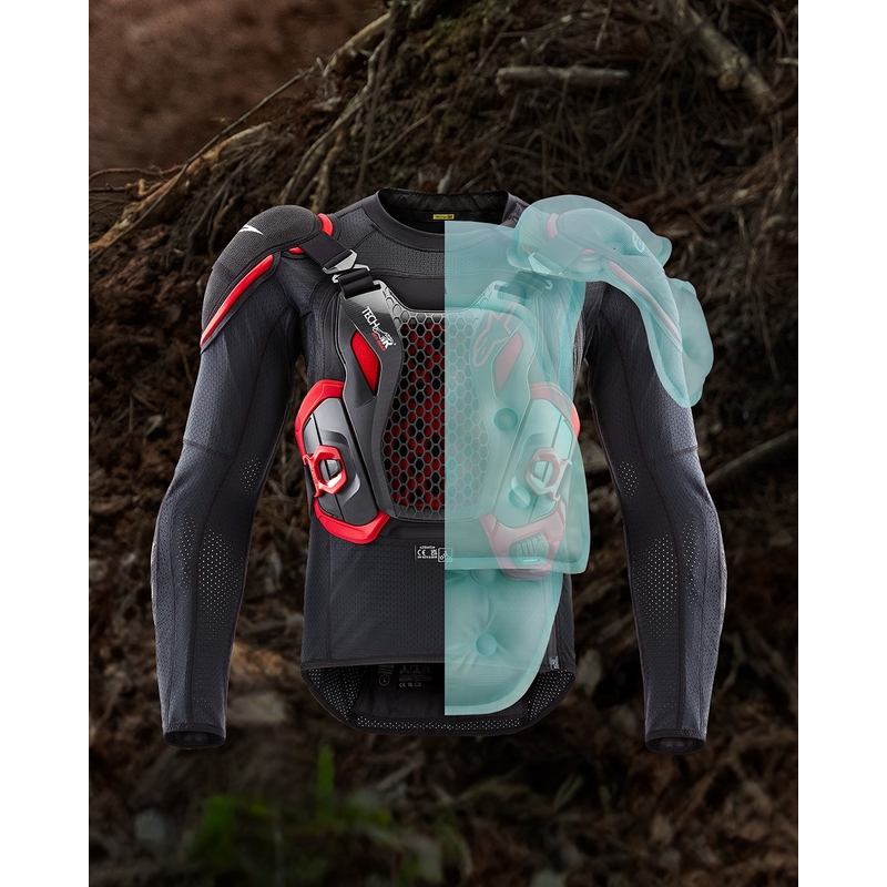 Airbagvest Alpinestars TECH-AIR®OFF-ROAD system sort-rød