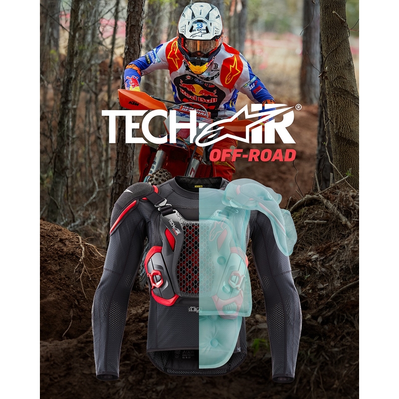 Airbagvest Alpinestars TECH-AIR®OFF-ROAD system sort-rød