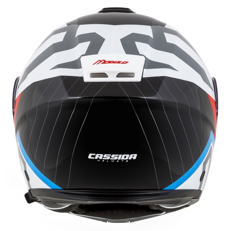 Cassida Modulo 2.1 Profile flip-up motorcykelhjelm hvid-sort-blå-grå